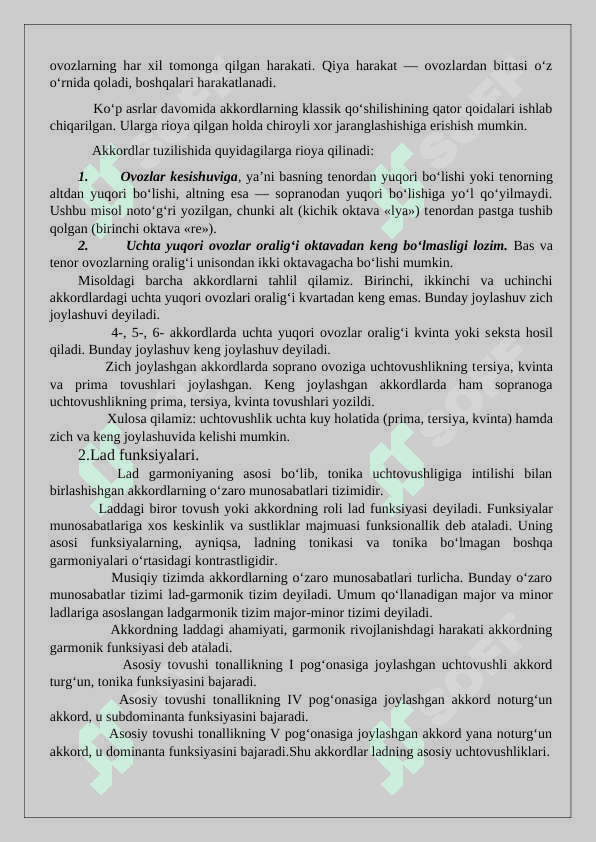 TO’RT OVOZLI TUZILMA 3