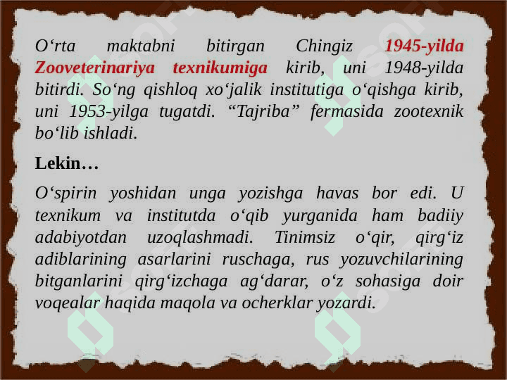 Chingiz aytmatov 6