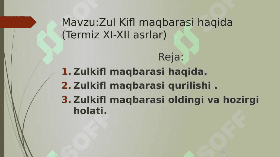 Zul Kifl maqbarasi haqida (Termiz XI-XII asrlar) 2