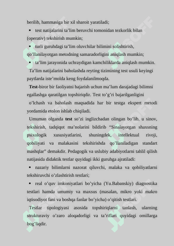 Ta’lim olganlikni tashhis etish 6
