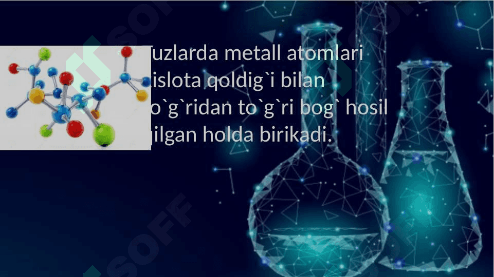 Tuzlar. Tuzlar tarkibi, tuzilishi va nomlanishi 4