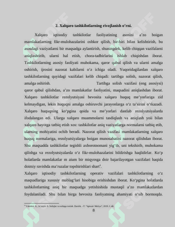 XALQARO IQTISODIY TASHKILOTLARNING INNOVATSION STRATEGIYALARI 8
