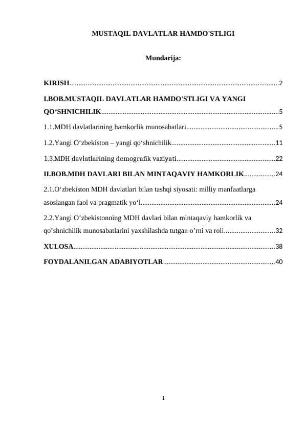Mustaqil davlatlar hamdo'stligi
