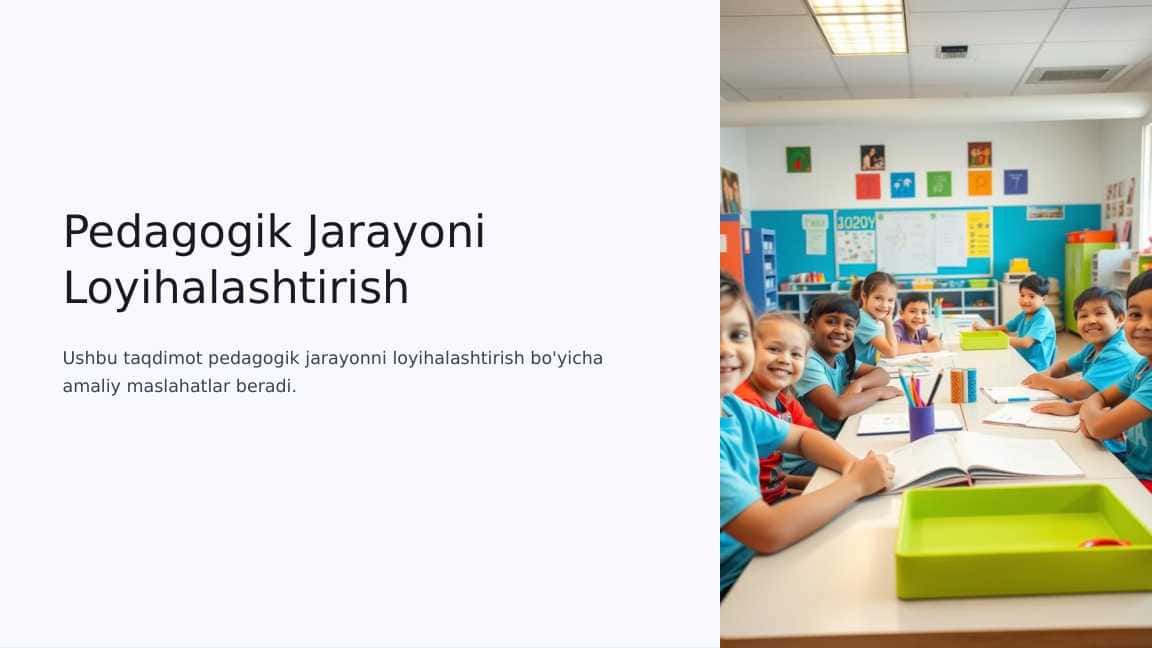 Pedagogik Jarayoni Loyihalashtirish 1