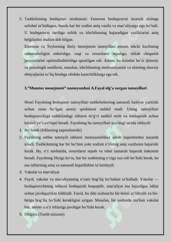 Menejment nazaryasining shakillanishi va rivojlanishi 6
