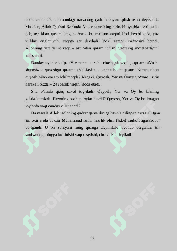 VAQTNI IDROK QILISHNI O'RGANISH 3