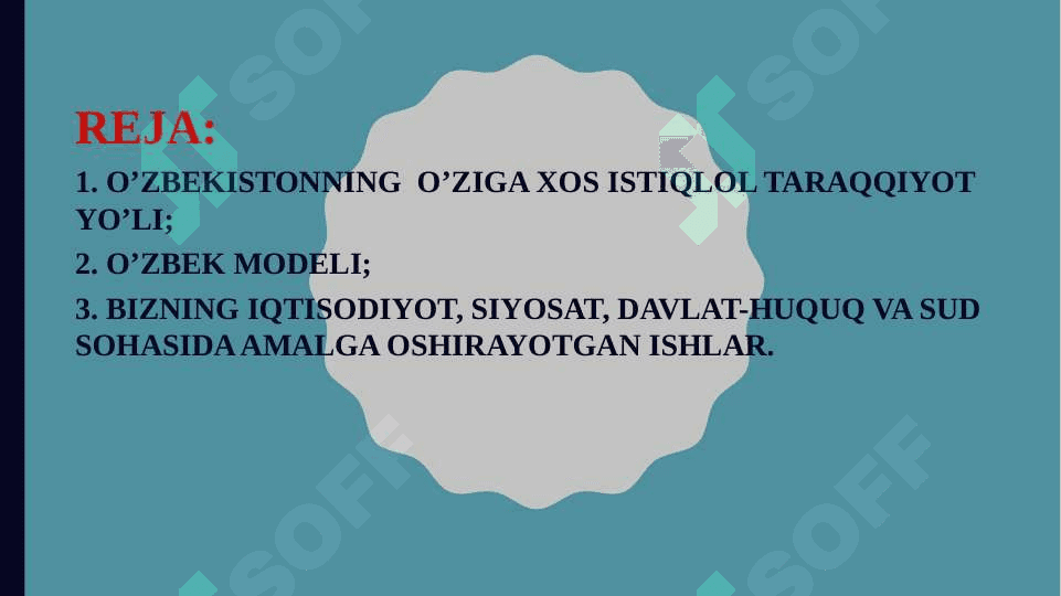 O'zbekistonning o'ziga xos istiqlol va taraqqiyot yo'li 5