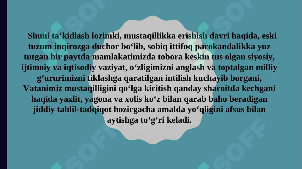 O'zbekistonning o'ziga xos istiqlol va taraqqiyot yo'li 7