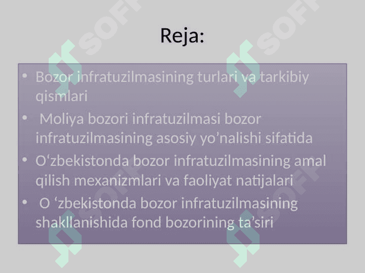 Bozor infratuzilmasi va uning asosiy unsurlari 2