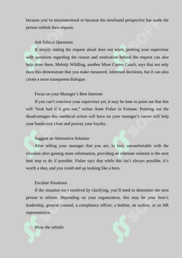 Dealing with ethical issue 2