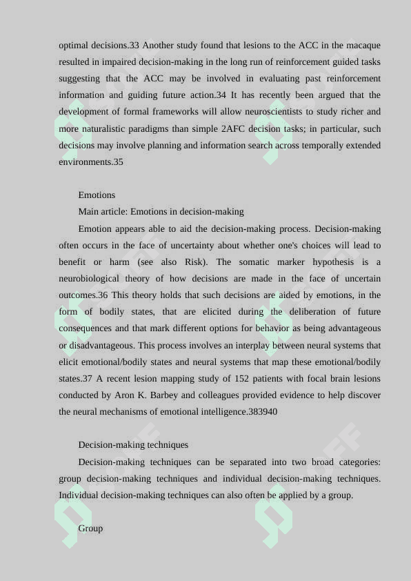 Decision making 8