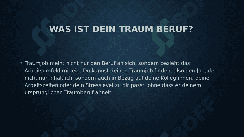 Der beruf. 3