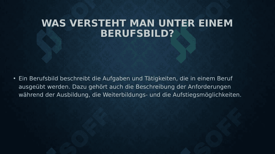 Der beruf. 4