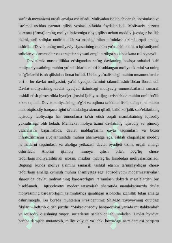 Moliyaning mohiyati va turlari 8