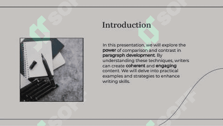 Developing paragraphs comparison contrast. 2