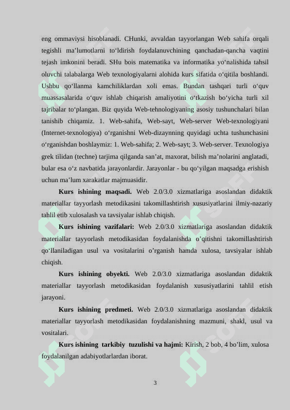 WEB 2.0/3.0  XIZMATLARIGA ASOSLANGAN DIDAKTIK MATERIALLAR 3