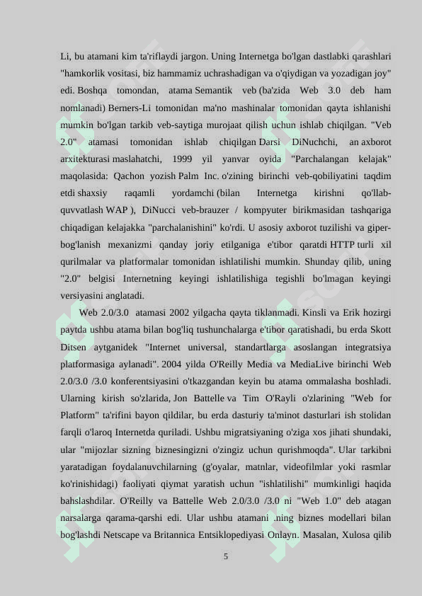 WEB 2.0/3.0  XIZMATLARIGA ASOSLANGAN DIDAKTIK MATERIALLAR 5