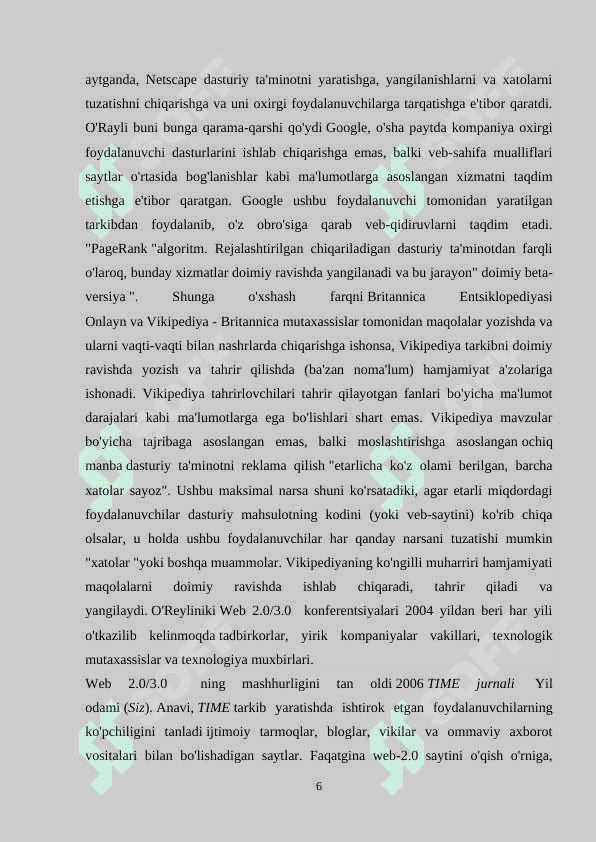 WEB 2.0/3.0  XIZMATLARIGA ASOSLANGAN DIDAKTIK MATERIALLAR 6