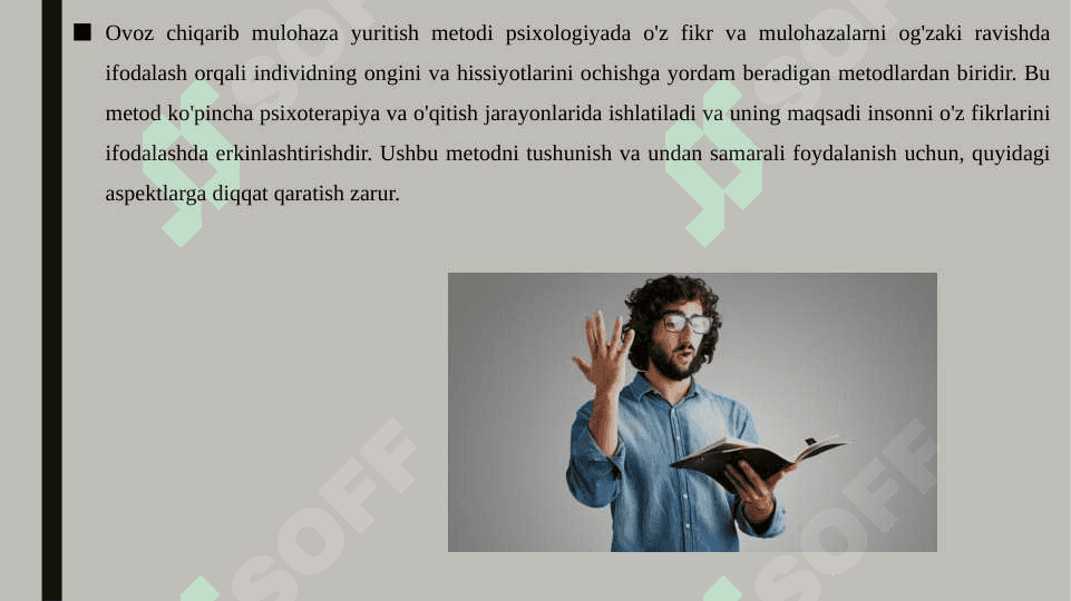 Ovoz chiqarib mulohaza yuritish metodi 3