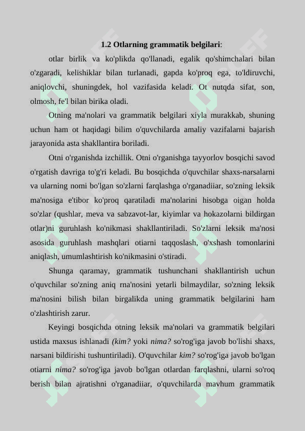 4-sinf ot so’z turkumini o’rgatishda mustaqil ishlarni tashkil etish usullari 6