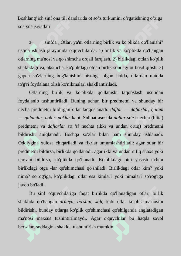 4-sinf ot so’z turkumini o’rgatishda mustaqil ishlarni tashkil etish usullari 8