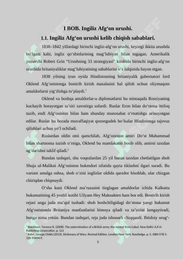 INGILIZ-AFG‘ON URUSHLARI VA XALQARO . 5