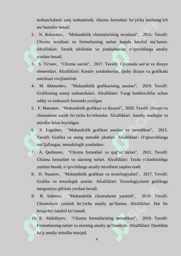 Tushuncha(termin)larning son va sifat muammosi. Chizmachilik terminologiyasi va o‘qitishda to‘g‘ri terminlardan foydalanish 6
