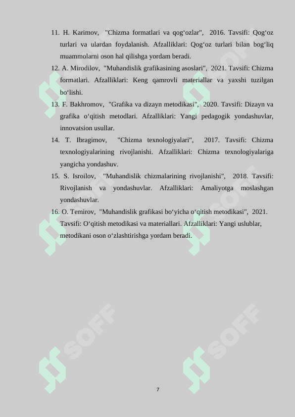 Tushuncha(termin)larning son va sifat muammosi. Chizmachilik terminologiyasi va o‘qitishda to‘g‘ri terminlardan foydalanish 7