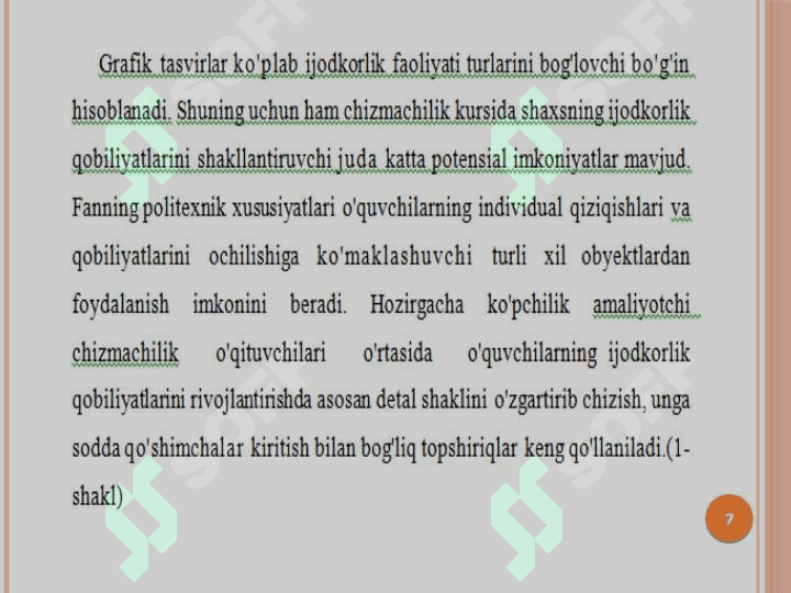 Umumta’lim maktablari va professional ta’limda chizmachilik fanini o‘qitish metodikasi 7