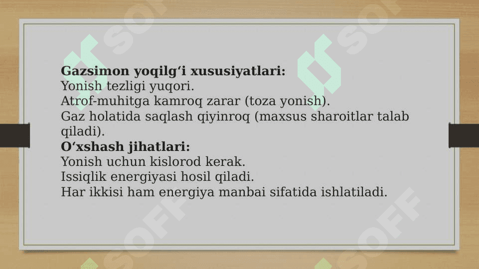 Mavzu:Suyug va gazsimon yogilg ‘ini yondirish taxlil gilish (Venn diagramma) 3