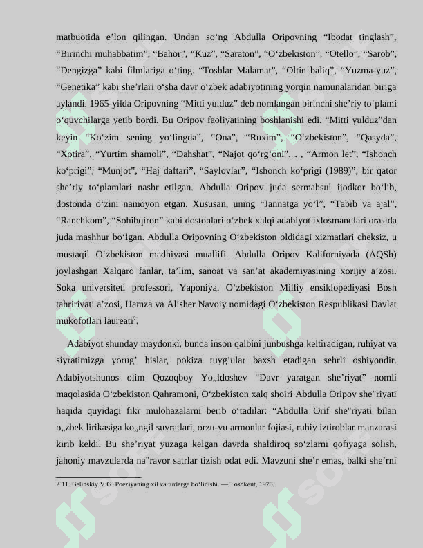 Abdulla Oripov she’riyatida- fojiaviylik” kurs ishi 6