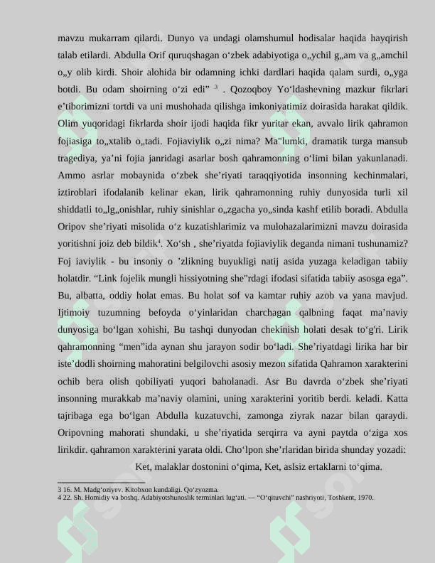 Abdulla Oripov she’riyatida- fojiaviylik” kurs ishi 7