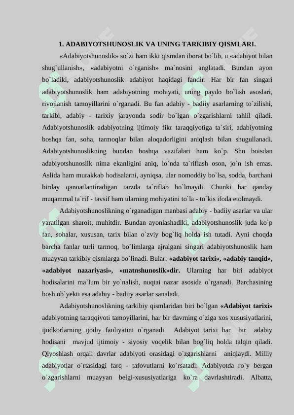 ADABIYOTSHUNOSLIK FAN SIFATIDA 2