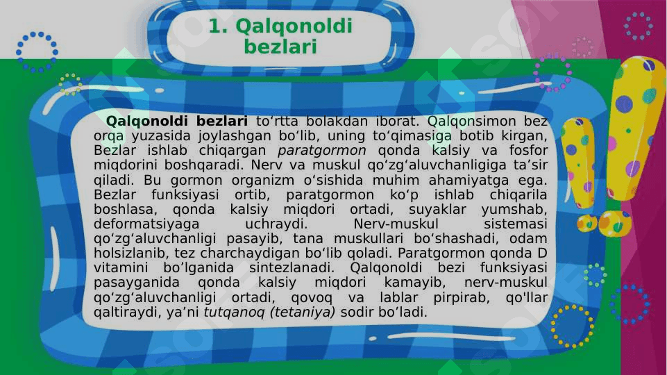 ICHKI SEKRETSIYA BEZLARI VA ULARNING GORMONLARI 8