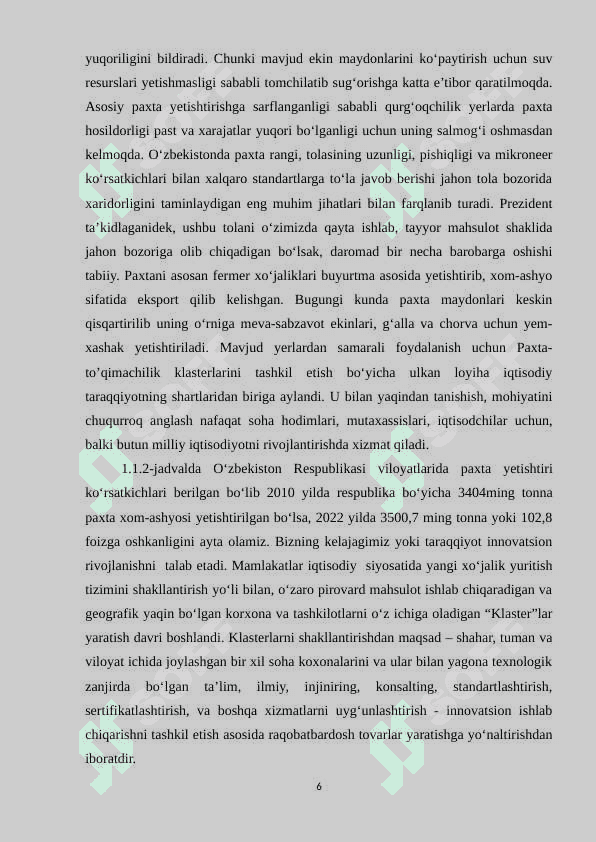 PAXTACHILIK KLASTERLARIDA TASHKILIY-IQTISODIY BOSHQARUV TUZILMALARINI TAKOMILLASHTIRISH 6