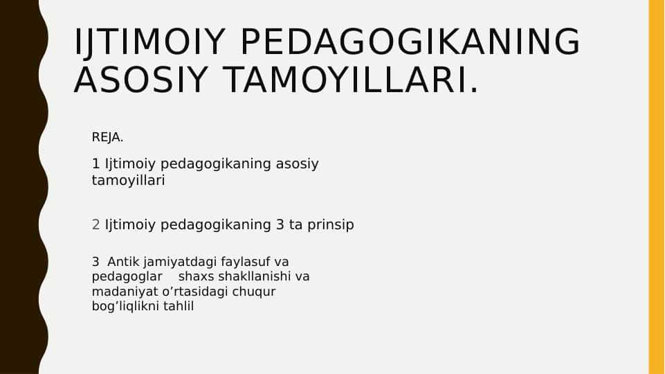 Ijtimoiy pedagogikaning asosiy tamoyillari 1