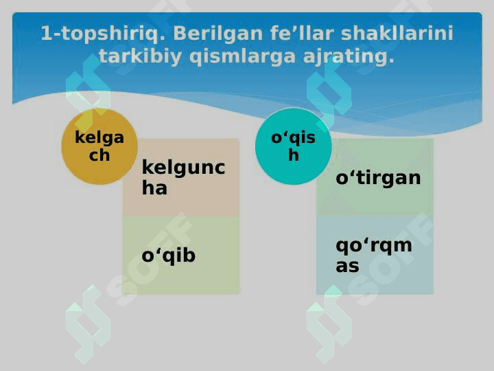 Fe’llarning vazifa shakllari 4