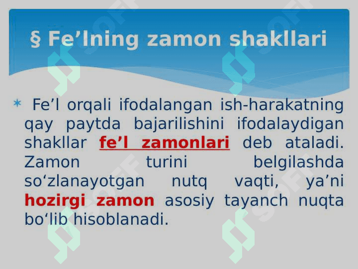 Fe’llarning munosabat shakllari 6