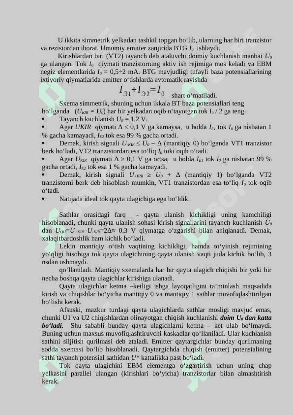 Emitterli bog‘langan mantiq 2
