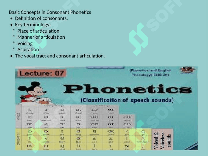 Consonant Sounds in a Language Being Learned 3