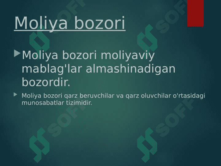 Pul bozorlari 2