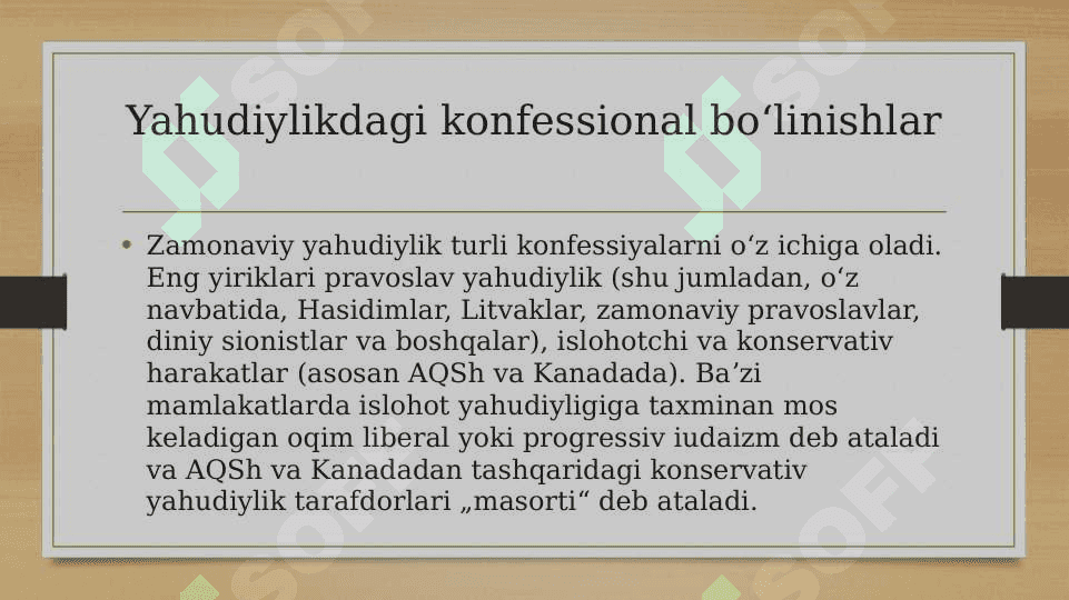Konfessiya tushunchasining mohiyati va O‘zbekistonda faoliyati 8