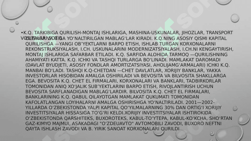 MAVZU:KAPITAL QO’YILMALAR VA KAPITAL BOZOR 4