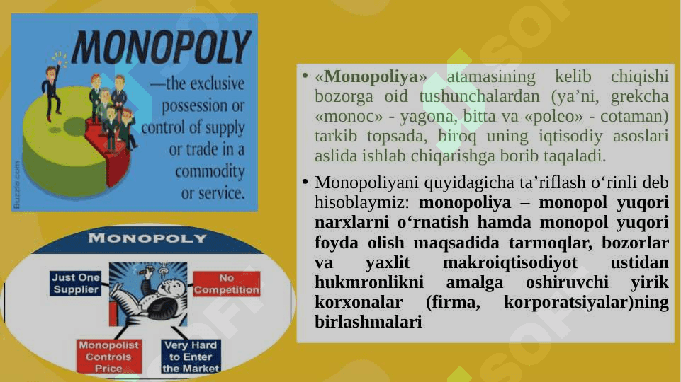 Raqobat va Yakka hokimlik (monopoliya) 8