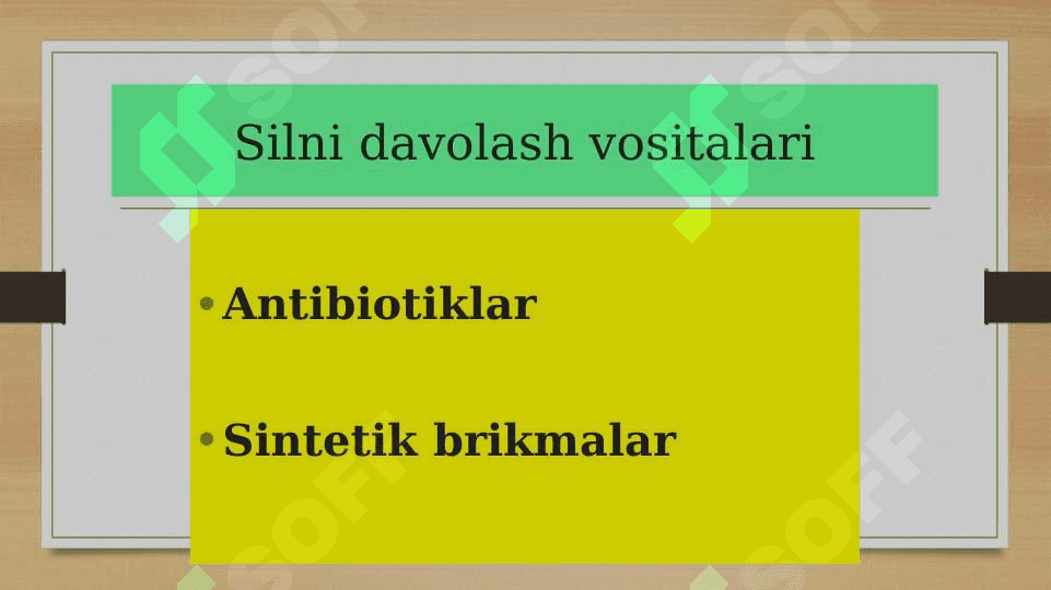 Silni davolash vositalari 2