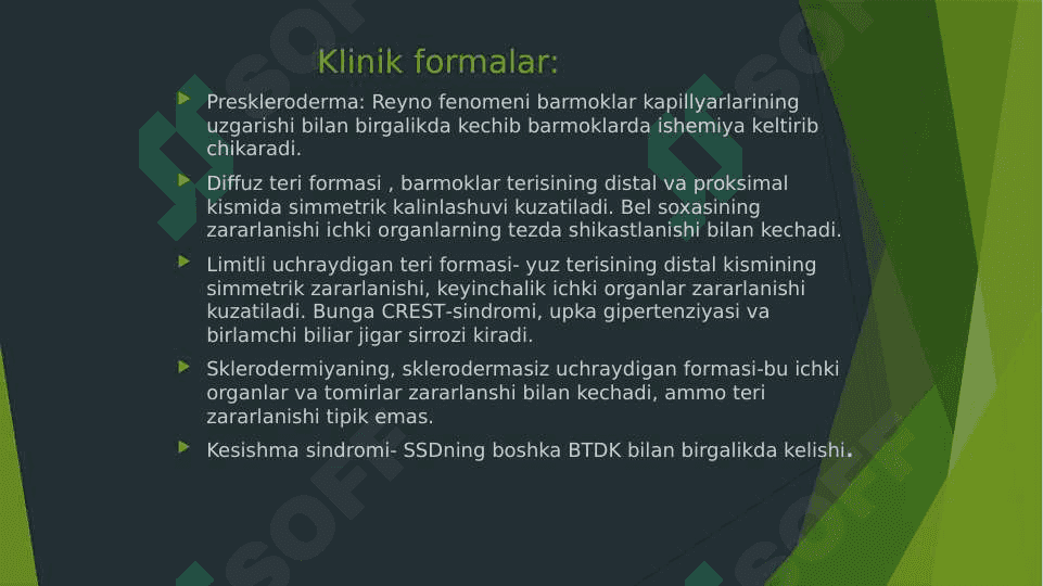 SISTEMALI SKLERODERMIYA (SSD). 7