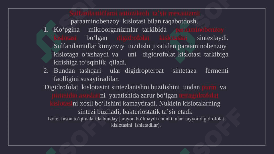 SULFANILAMID PREPARATLARI 38 ta list 5