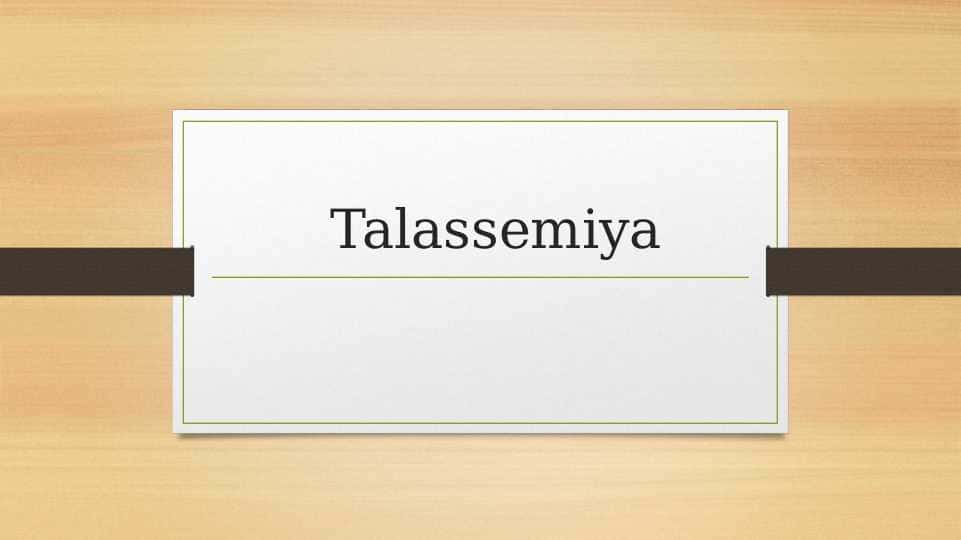 Talassemiya 1