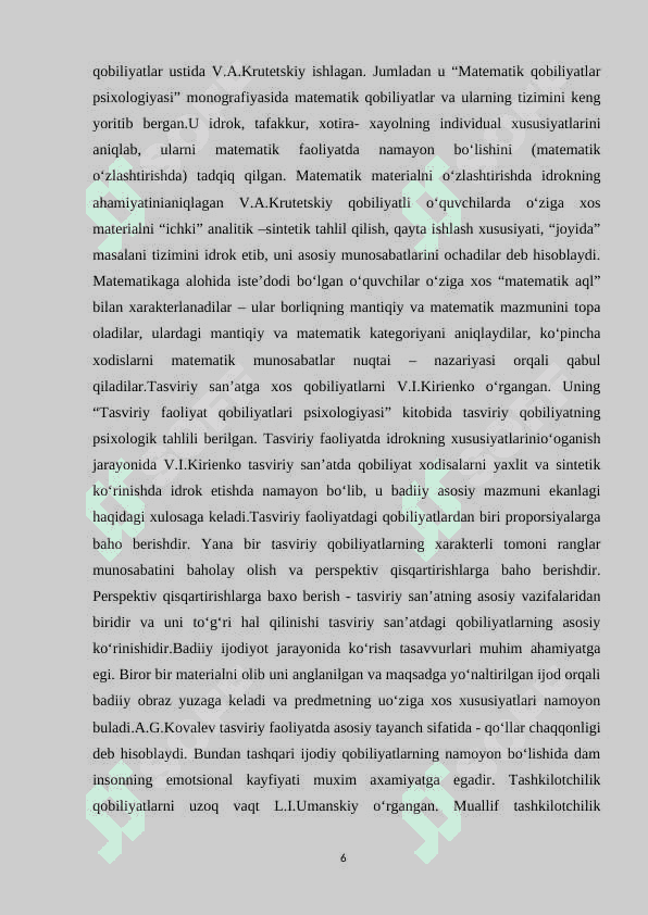 O‘smir o‘quvchilarda ijodiy faoliyat rivojlanishining ijtimoiy-psixologik imkoniyatlari 6