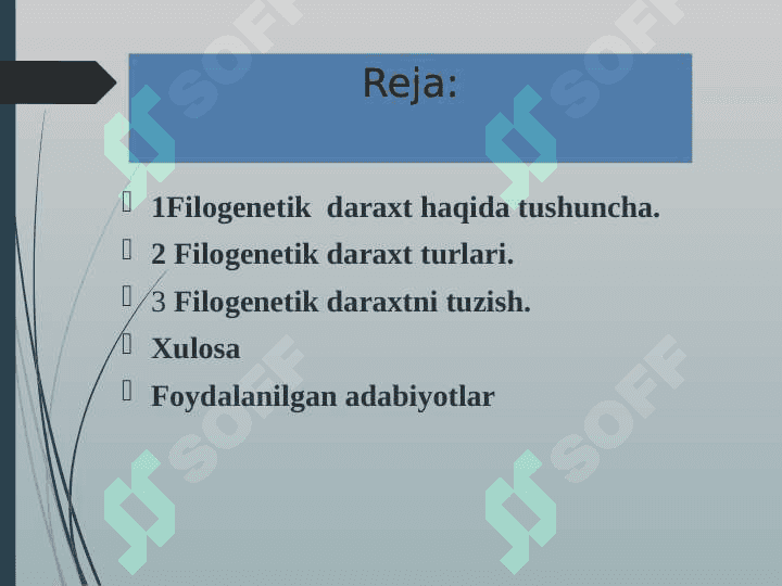 Genom ma’lumotlari asosida filogenetik daraxt tuzish. 2